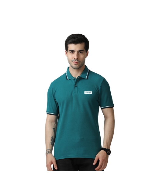 Marks & Spencer Polo T-shirt -Green With Black and White Tipping
